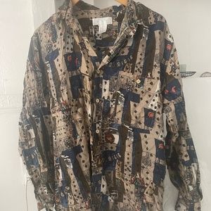 Silk button down shirt